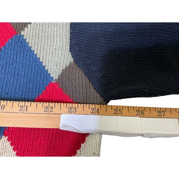 Vintage Cotton Traders Mens Argyle Sweater Size Large Pullover Knit Sweater - Picture 4 of 8
